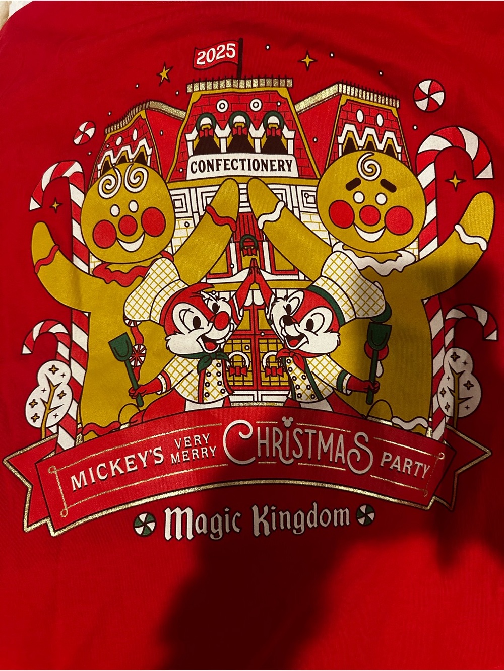 Mickey's Very Merry Christmas Party Magic Kingdom Graphic Tee - Red
